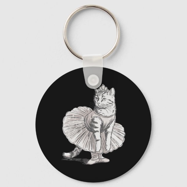 Dance Cat Cute Dance Dancing  Keychain (Front)