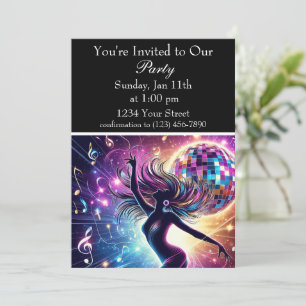 Dance Celebration: Rhythmic Glow Invitation