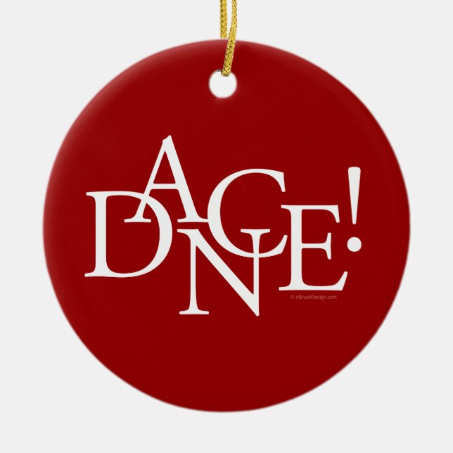 Dance! Ceramic Ornament (Front)