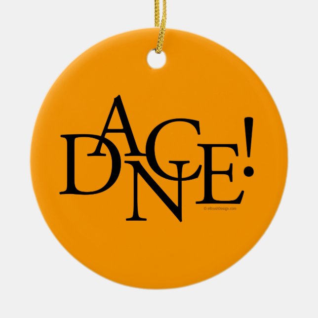 Dance! Ceramic Ornament (Front)