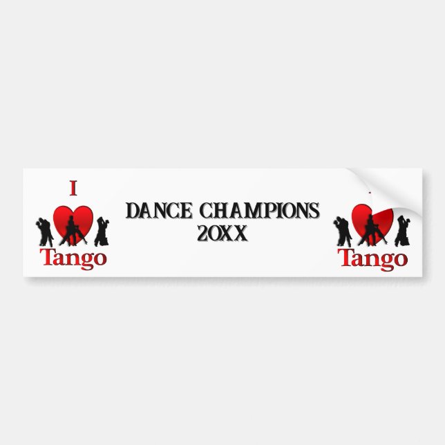 Dance Champions Tango Bumper Sticker (Front)