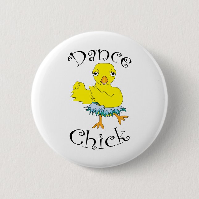 Dance Chick Text Button (Front)