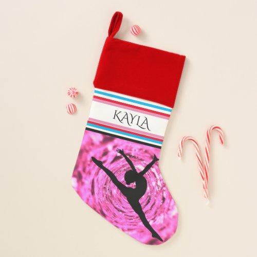 Dance christmas stocking personalized with name