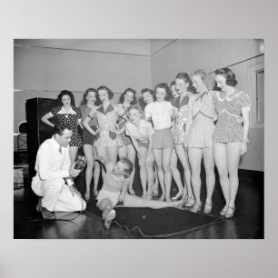 Dance Class, 1938. Vintage Photo Poster