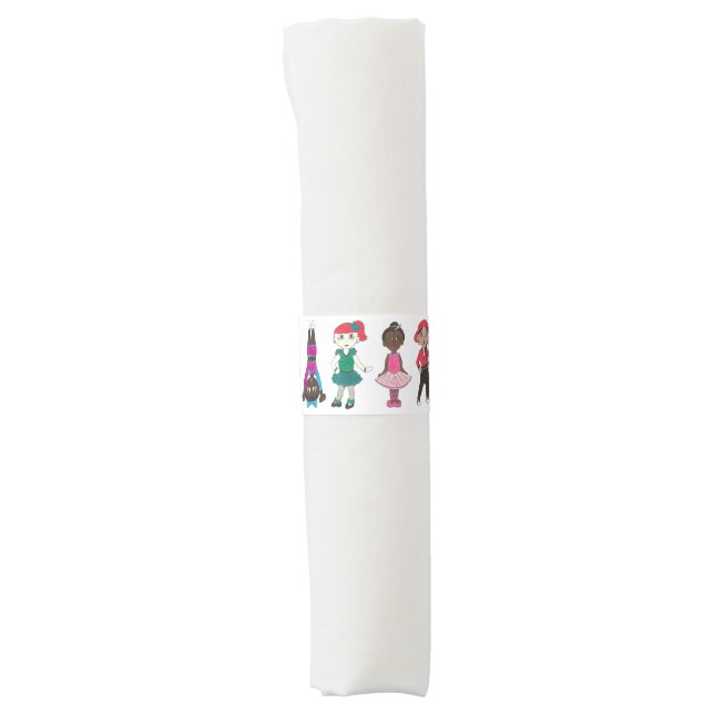 Dance Class Ballet Tap Jazz Lyrical Acro Dancers Napkin Bands (Front)