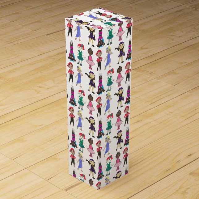 Dance Class Ballet Tap Jazz Lyrical Acro Dancers Wine Box (Front)