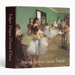Dance Class by Degas, Vintage Impressionism Ballet 3 Ring Binder