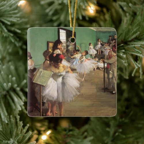 Dance Class by Degas Vintage Impressionism Ballet Ceramic Ornament