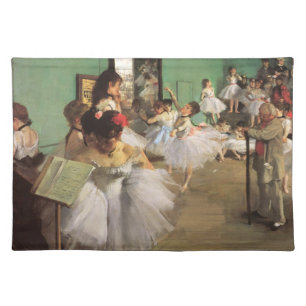 Dance Class by Degas, Vintage Impressionism Ballet Cloth Placemat