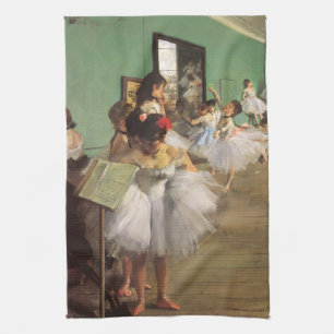 Dance Class by Degas, Vintage Impressionism Ballet Kitchen Towel