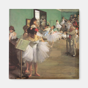 Dance Class by Degas, Vintage Impressionism Ballet Magnet