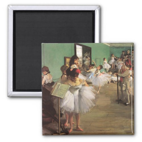Dance Class by Degas Vintage Impressionism Ballet Magnet