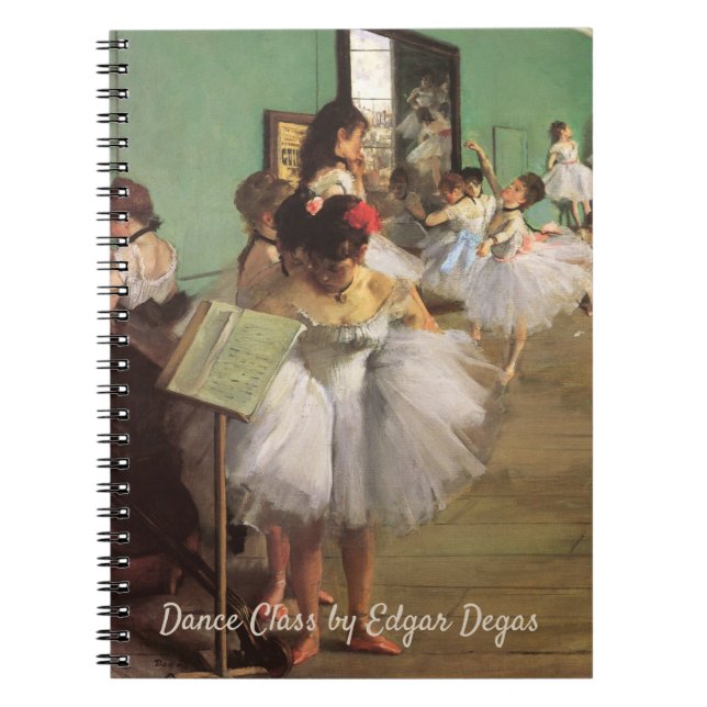 Dance Class by Degas, Vintage Impressionism Ballet Notebook (Front)