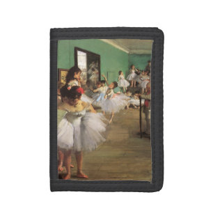Dance Class by Degas, Vintage Impressionism Ballet Tri-fold Wallet