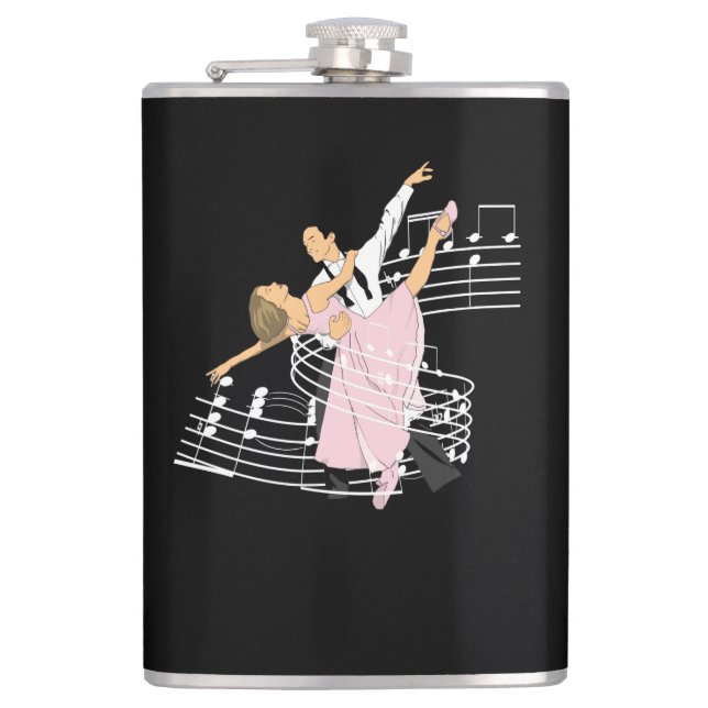 Dance Classic Ballroom Dancing Flask (Front)