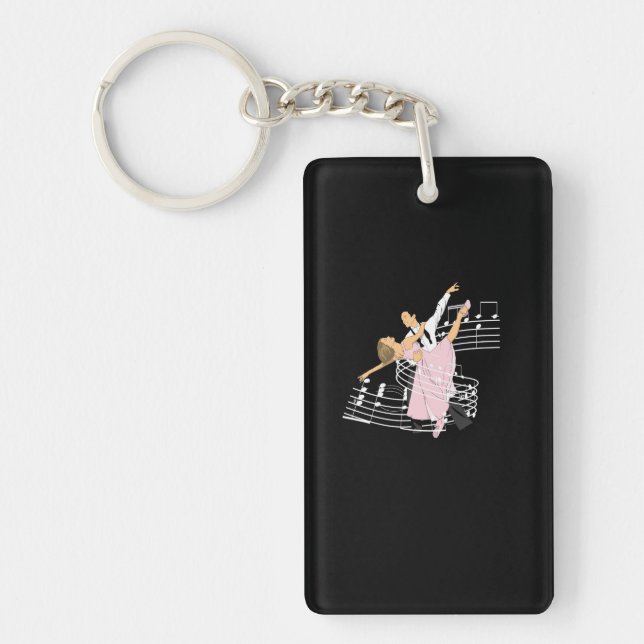 Dance Classic Ballroom Dancing Keychain (Front)