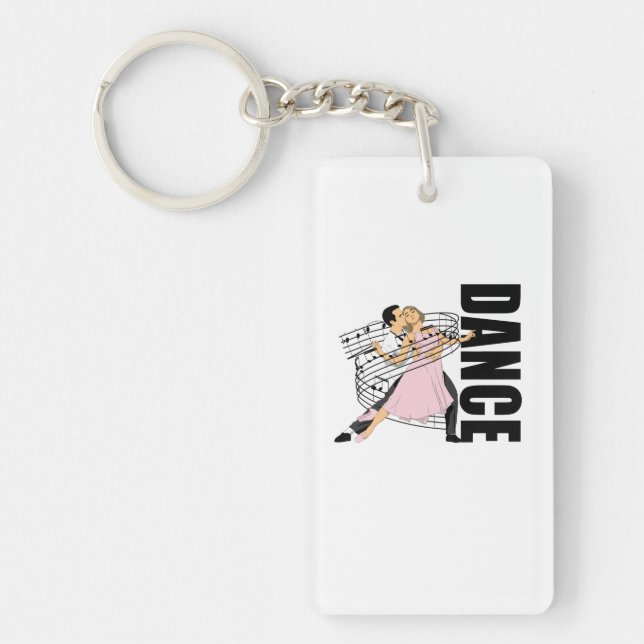 Dance Classic Ballroom Dancing Keychain (Front)