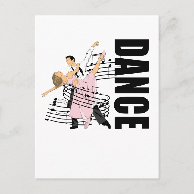Dance Classic Ballroom Dancing Postcard (Front)