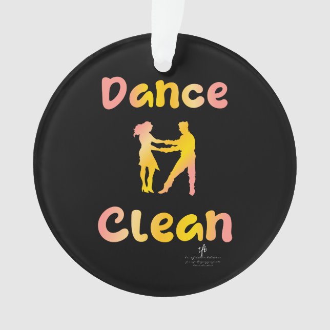 Dance Clean Cava Rosa Round Ornament (Front)