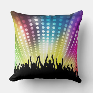 Dance Club Spot Lights Throw Pillow