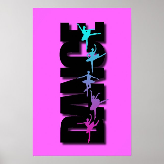 Dance Colored Ballerinas Poster (Front)