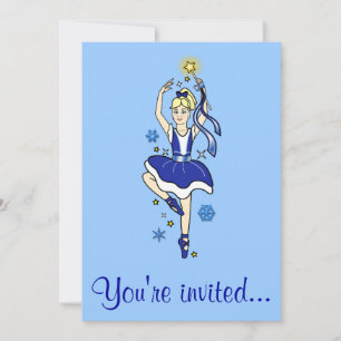 Dance Competition Invitation: Snowflake Dancer Invitation