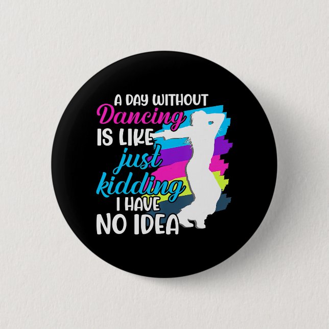 Dance Contemporary Modern Dancer Dancing Button (Front)