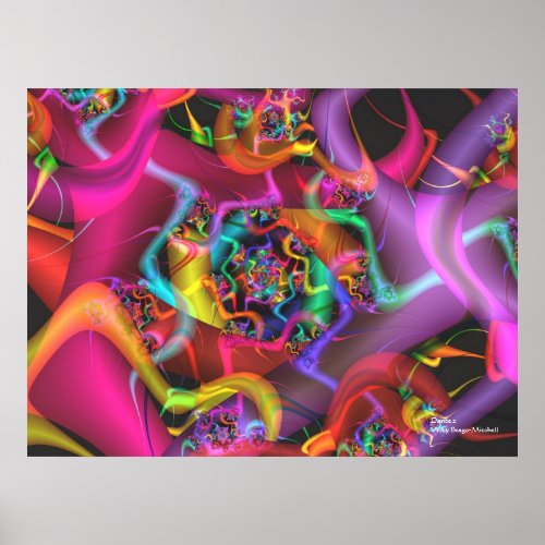 Dance Cool Cute Abstract Fine Art Fractal Poster