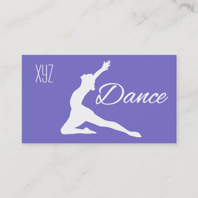 DANCE custom color business cards (Front)