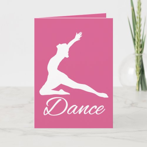 DANCE custom color  text greeting cards