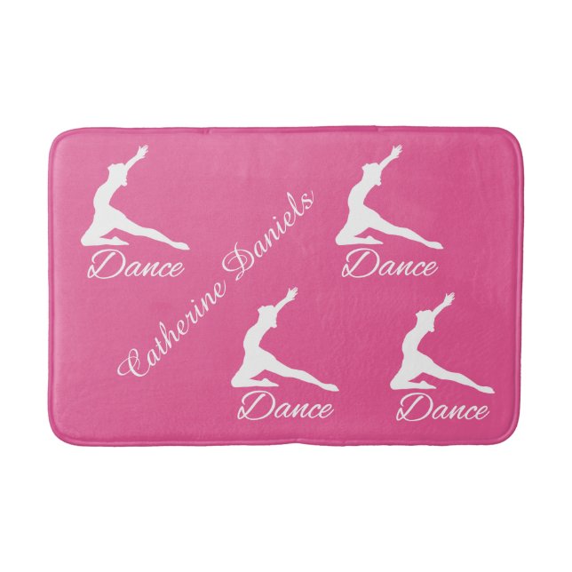 DANCE custom monogram & color bath mat (Front)
