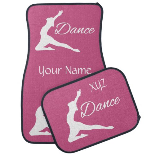 DANCE custom monogram  color car floor mats