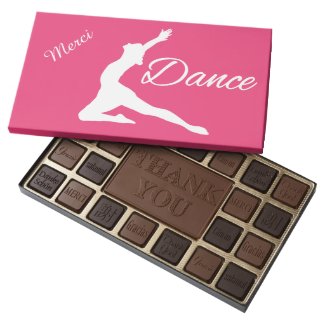 DANCE custom monogram & color chocolate box
