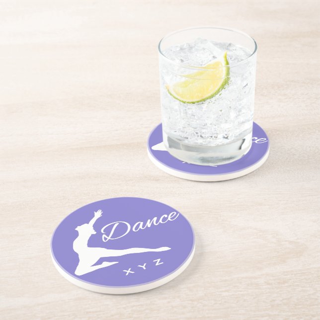 DANCE custom monogram & color coaster (Side)