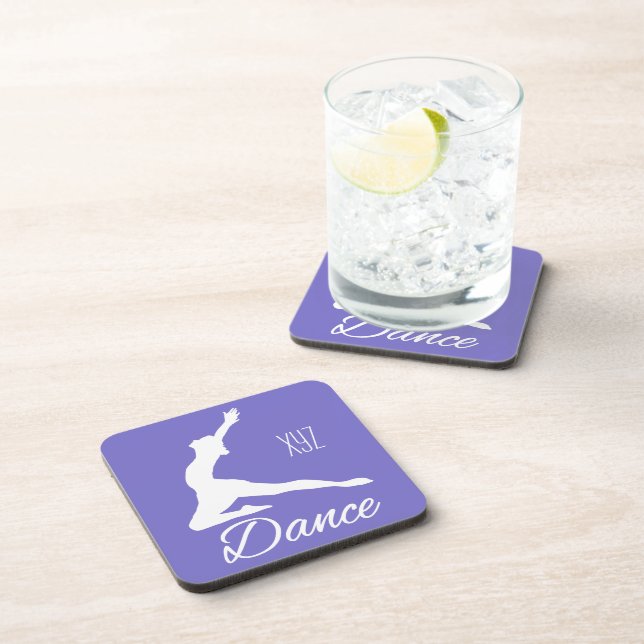 DANCE custom monogram & color coasters (Right Side)