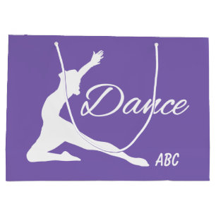 DANCE custom monogram & color gift bags
