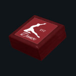 DANCE custom monogram & color gift / jewelry box<br><div class="desc">Change the text field to what you want. You can also change the font and its size, color and location by using the "Customize it" function, as well as add more text fields if you wish. Further, you can edit the background color of this item to whatever color you want....</div>