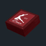 DANCE custom monogram & color gift / jewelry box<br><div class="desc">Change the text field to what you want. You can also change the font and its size, color and location by using the "Customize it" function, as well as add more text fields if you wish. Further, you can edit the background color of this item to whatever color you want....</div>