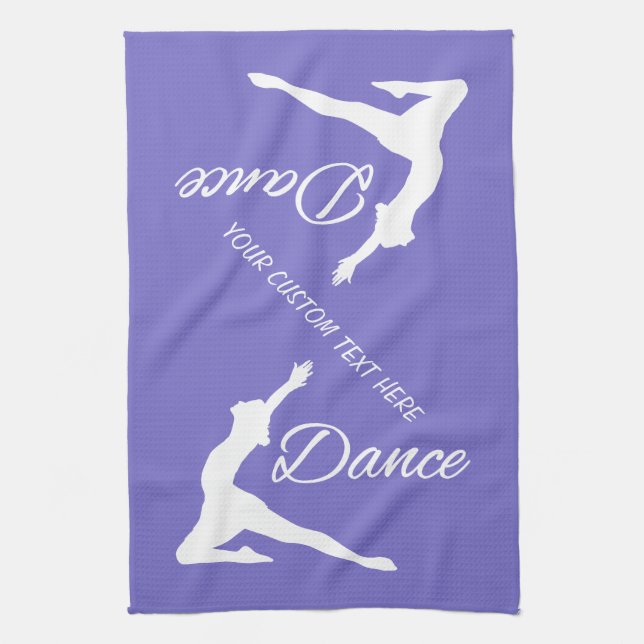 DANCE custom monogram & color hand towel (Vertical)