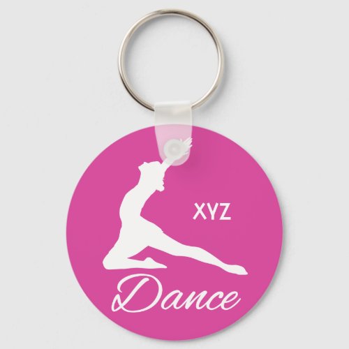 DANCE custom monogram  color key chains