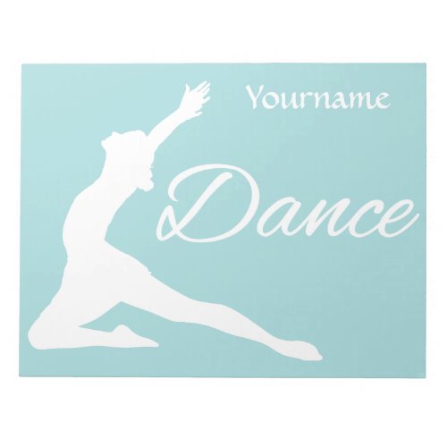 DANCE custom monogram  color notepad