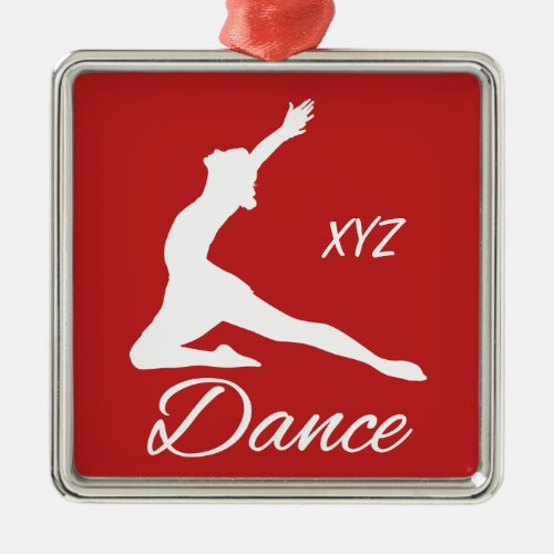 DANCE custom monogram  color ornament