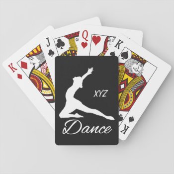Dance Custom Monogram & Color Playing Cards by PizzaRiia at Zazzle