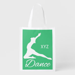 DANCE custom monogram & color reusable bag