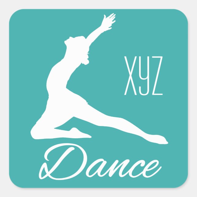 DANCE custom monogram & color stickers (Front)
