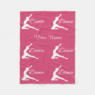 DANCE custom name & color fleece blanket