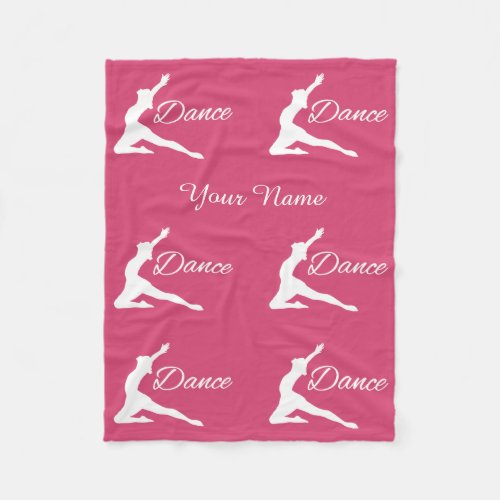 DANCE custom name  color fleece blanket