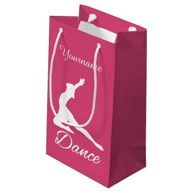 DANCE custom name & color gift bags (Back Angled)