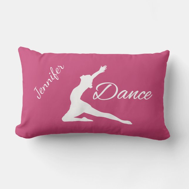 DANCE custom name & color throw pillow (Front)