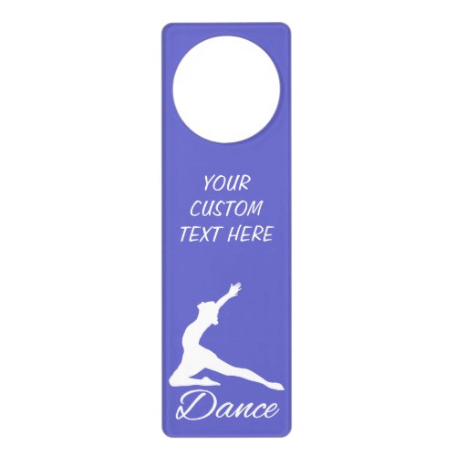 DANCE custom text  color door hanger